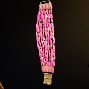 Pink beaded bracelet